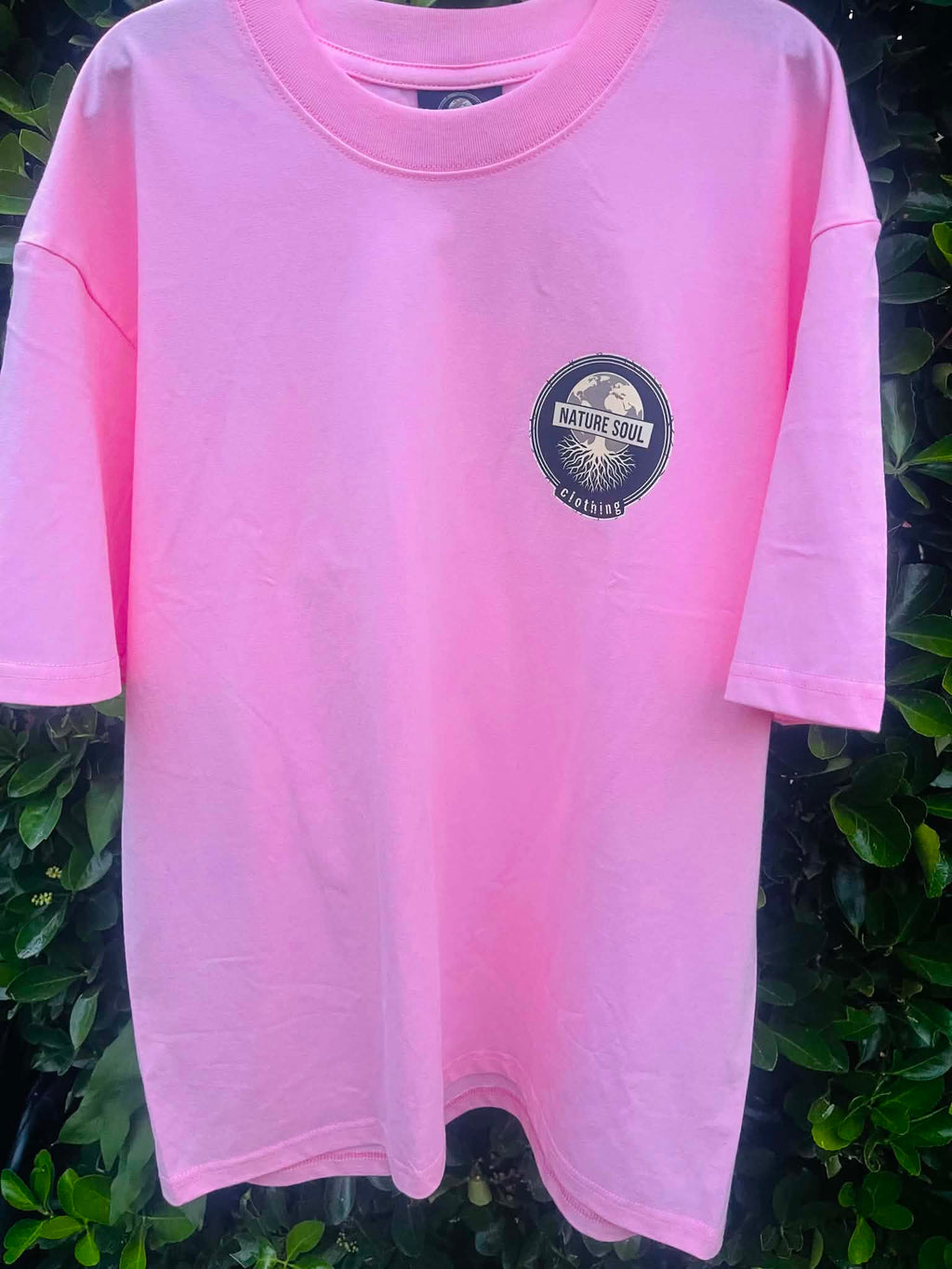 baby pink with dark pinks logo