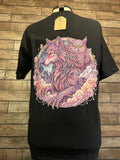 Black T-shirts pastel back print