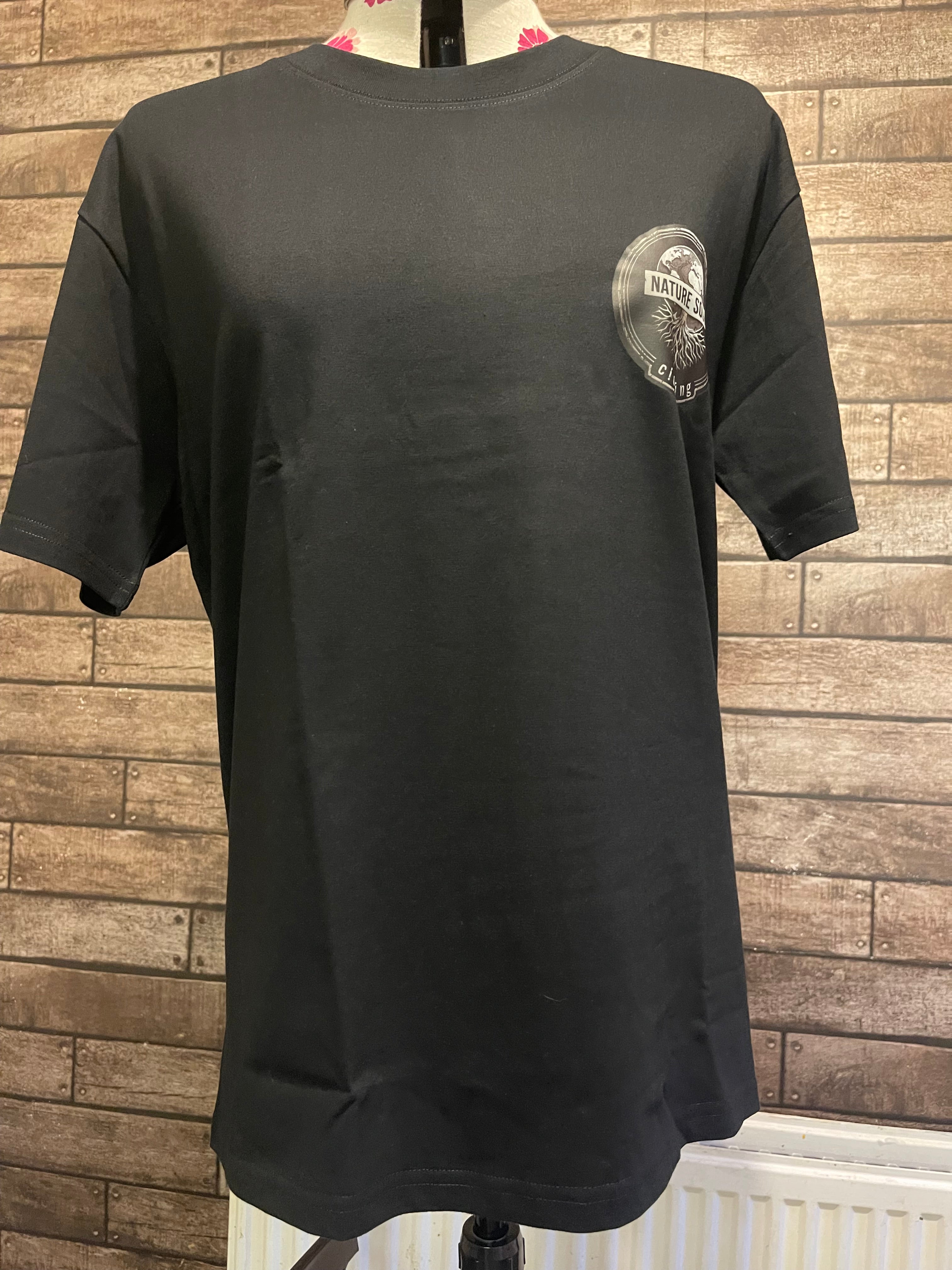 Black T-shirts pastel back print