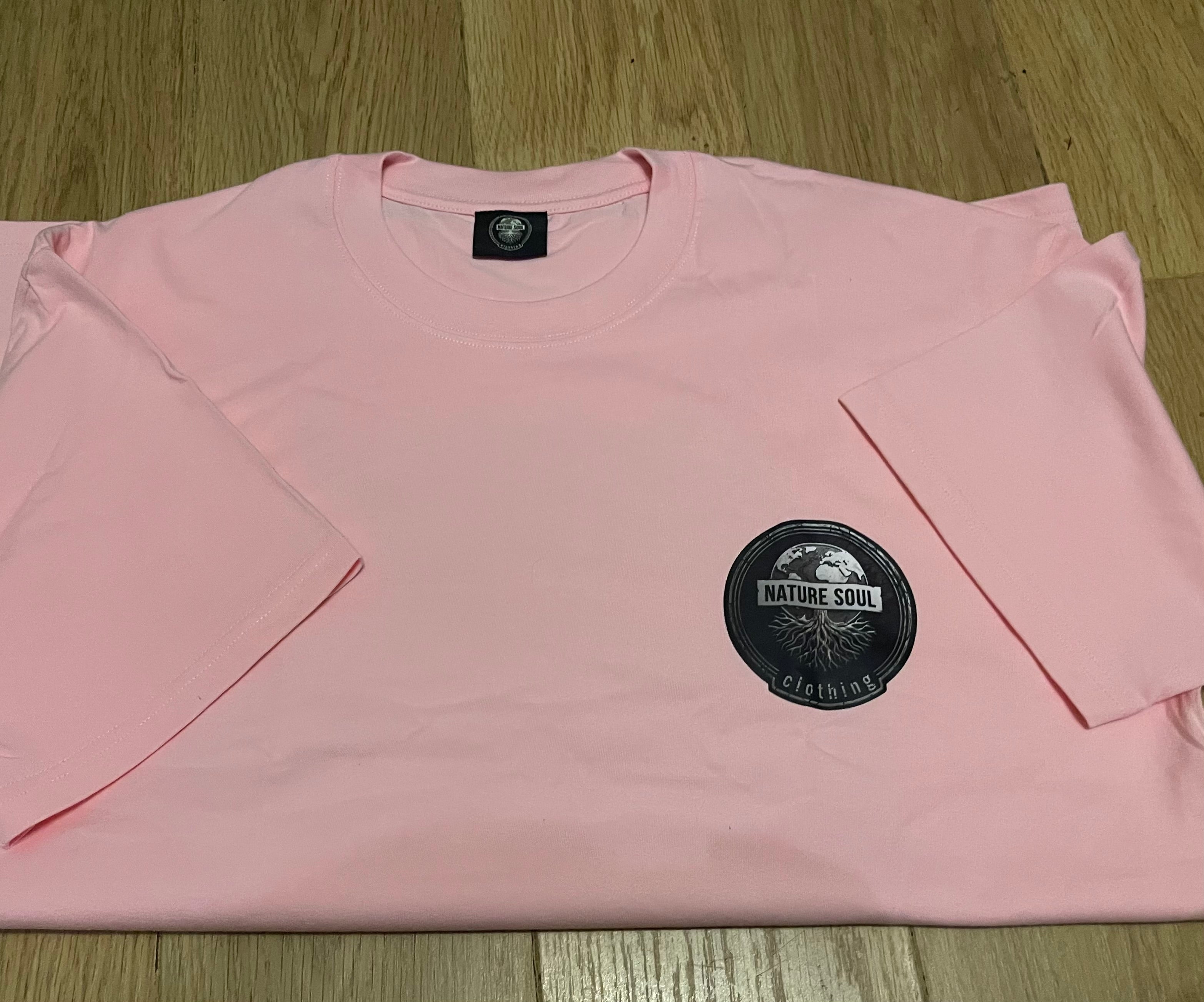 Pink Nature Soul 100% Cotton Colourful Logo Back