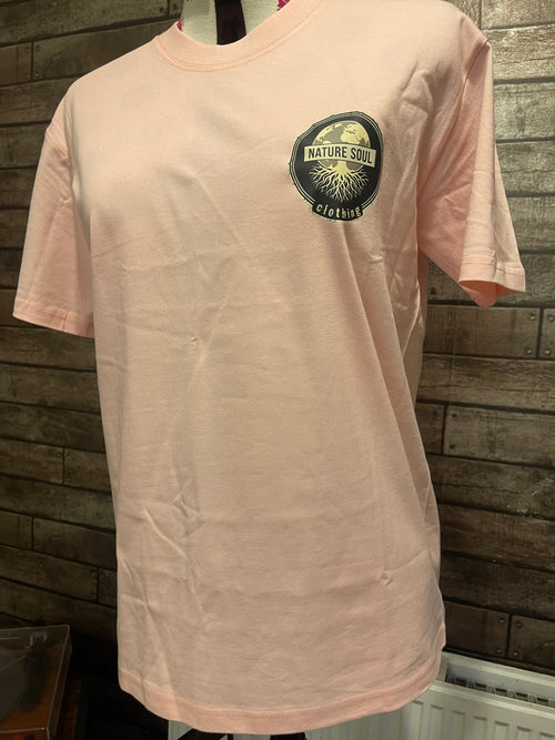 baby pink with dark pinks logo