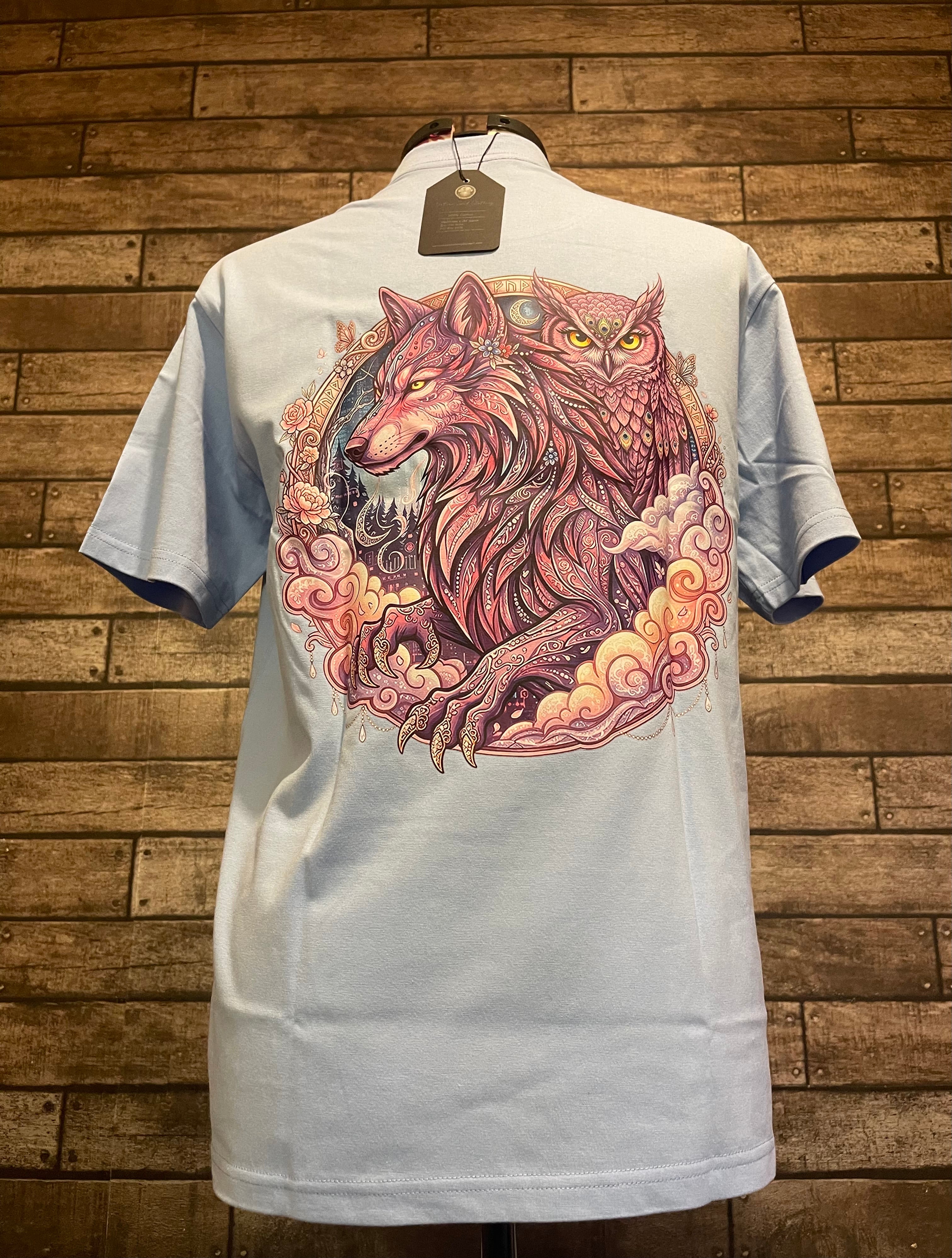 Blue T-shirts pastel back