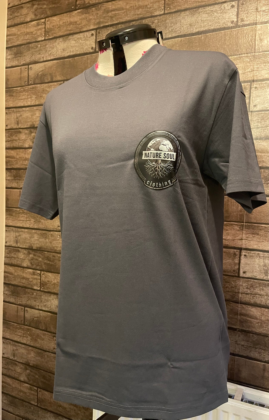 Grey mystical logo back print
