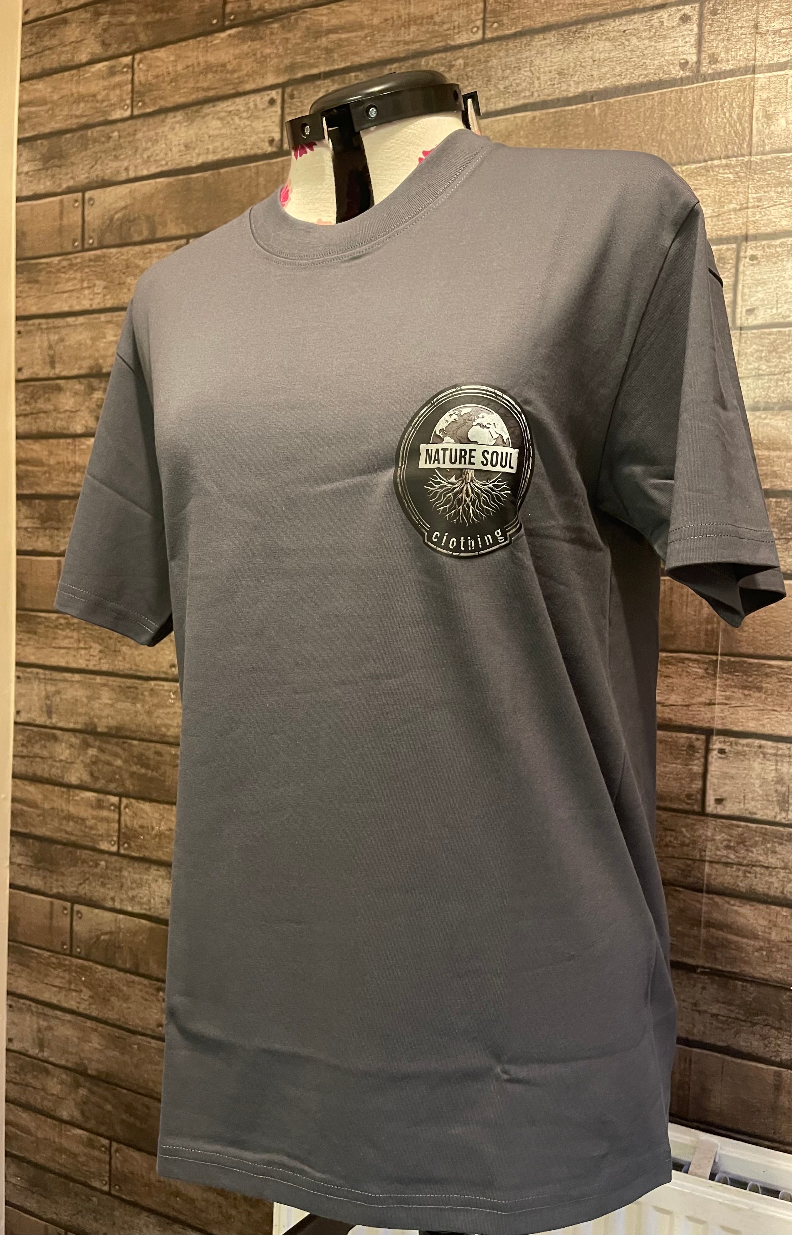 Grey mystical logo back print