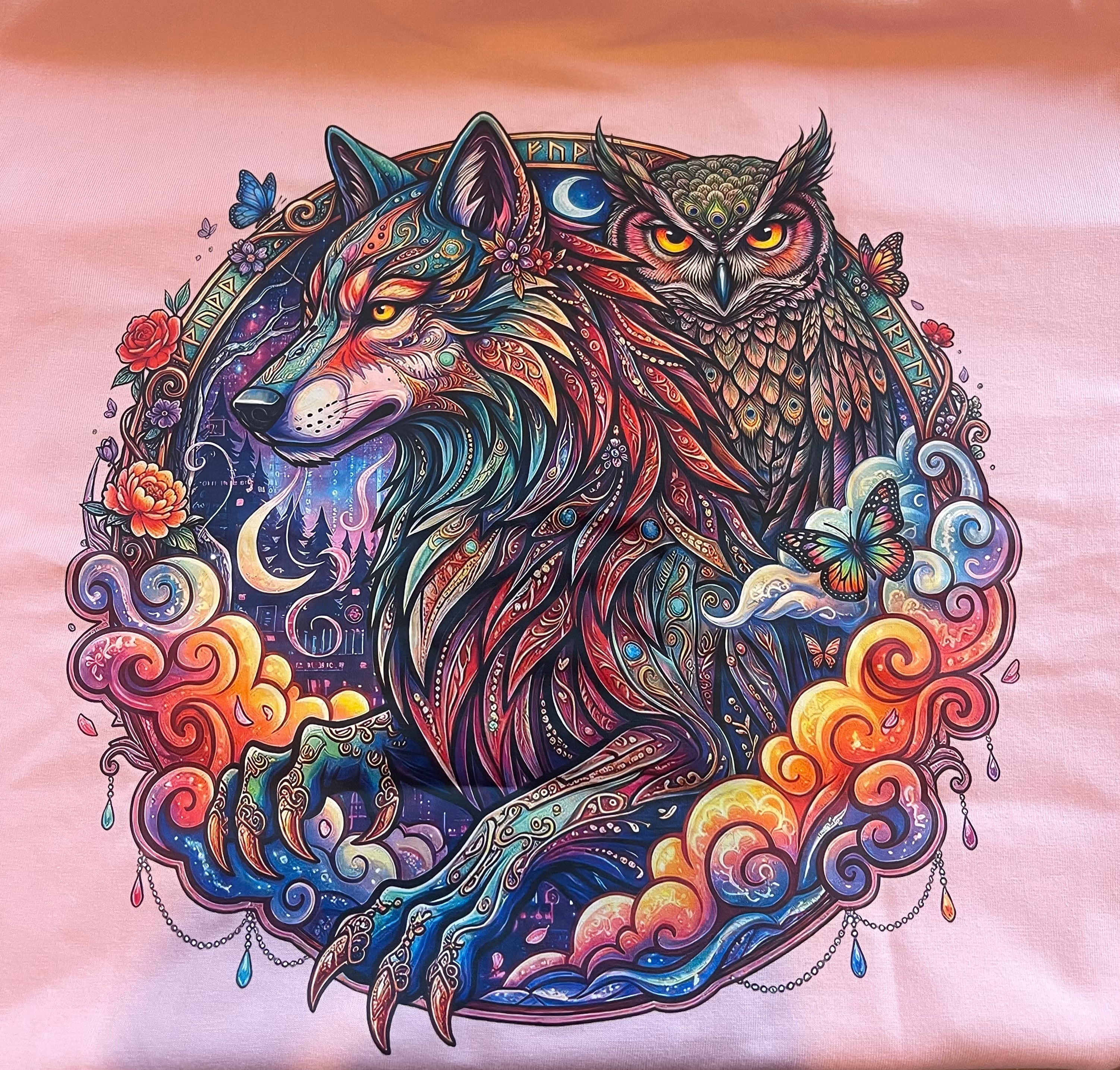 Pink Nature Soul 100% Cotton Colourful Logo Back