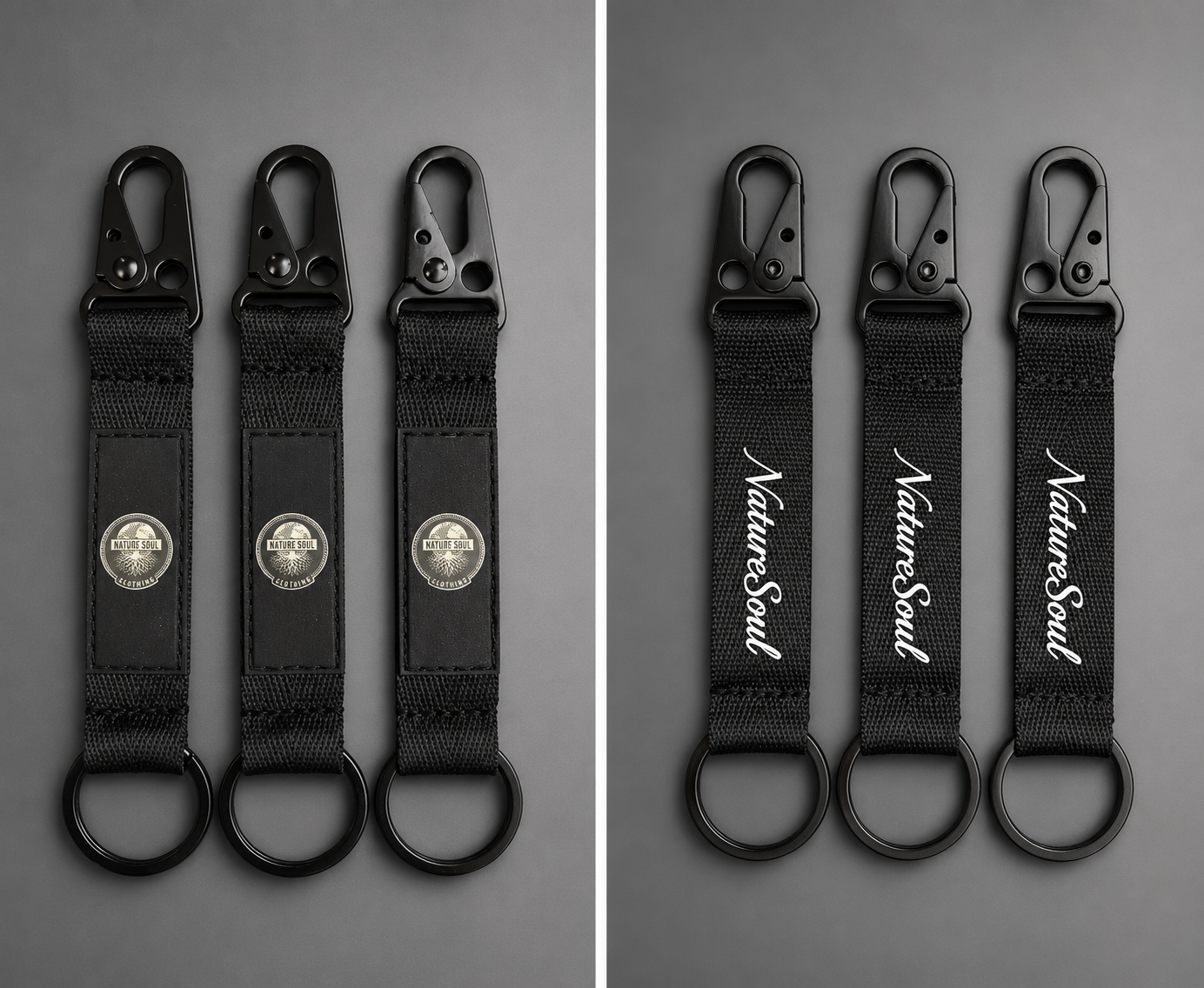 Small nylon metal nature soul keychain