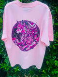 baby pink with dark pinks logo