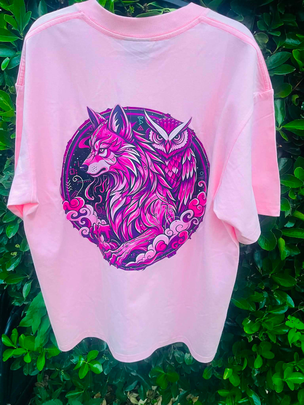 baby pink with dark pinks logo